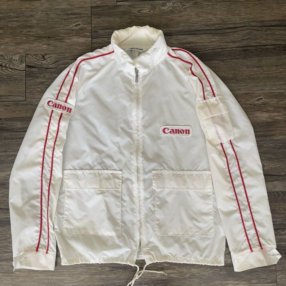 VTG CANON FULL ZIP LIGHTWEIGHT JACKET HORIZON TAG USA MADE OFF WHITE MEN M EUC